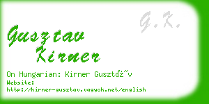 gusztav kirner business card